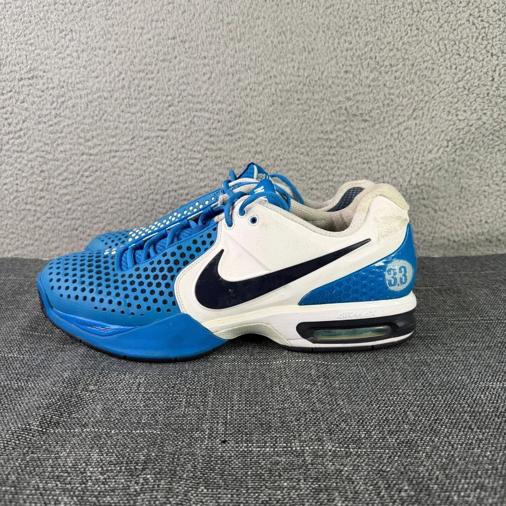 Nike Air Max Courtballistec 3.3 Mens 14 Blue White Tennis Shoes 429985-400‎